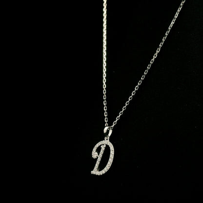 Diamond Initial D Alphabet Pendant In 18k Gold