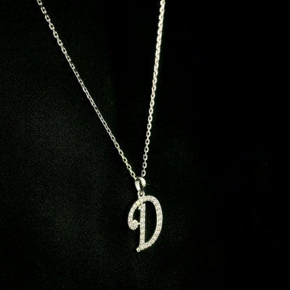 Diamond Initial D Alphabet Pendant In 18k Gold
