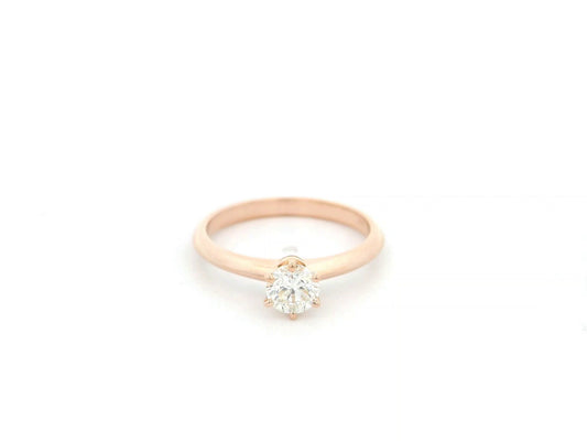 Diamond solitaire ring in 18K rose gold with 0.50 carat GIA certified round diamond – Emirates Diamonds