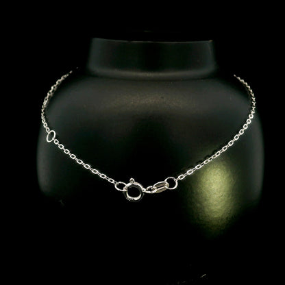 Diamond infinity bracelet in 18K White Gold featuring a pavé-set infinity motif with 0.05 carat natural diamonds.