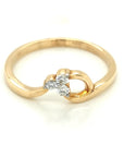 Three Diamond/ Trilogy Ring In 18k yellow Gold.