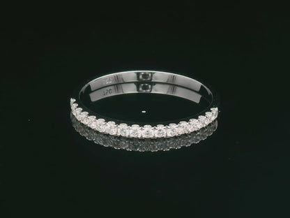 18K White Gold Half Eternity Ring with 0.24 Carat Diamonds