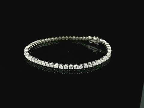 4.59 carat diamond tennis bracelet set in 18K white gold by Emirates Diamonds