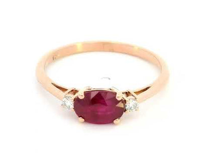 Exquisite 18K Gold Ruby and Diamond Ring (1.06ct Ruby | 0.06ct Diamonds)