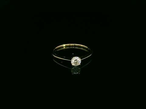 0.30 carat diamond solitaire ring crafted in solid 18K yellow gold by Emirates Diamonds