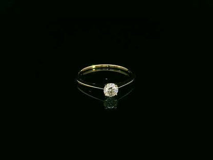 0.30 carat diamond solitaire ring crafted in solid 18K yellow gold by Emirates Diamonds