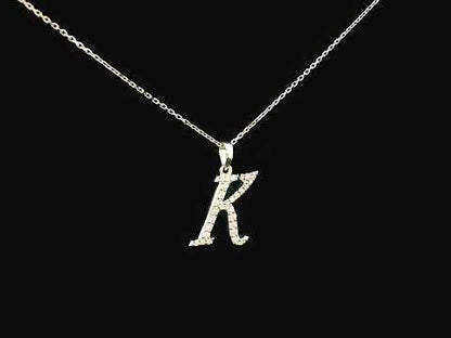 Diamond Initial Pendant Necklace in 18k Gold