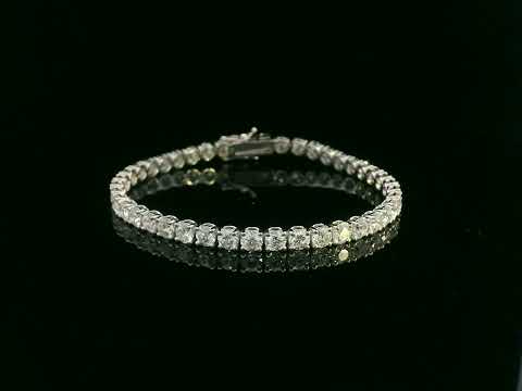 10.02 carat prong-set diamond tennis bracelet in 18K white gold