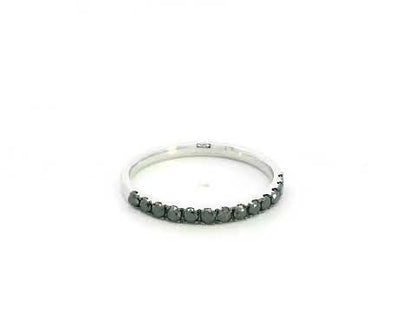 Black Diamond Eternity Band in 18K White Gold