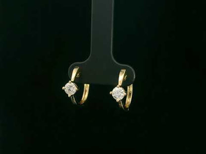 Diamond Hoop Earrings in 18K Yellow Gold