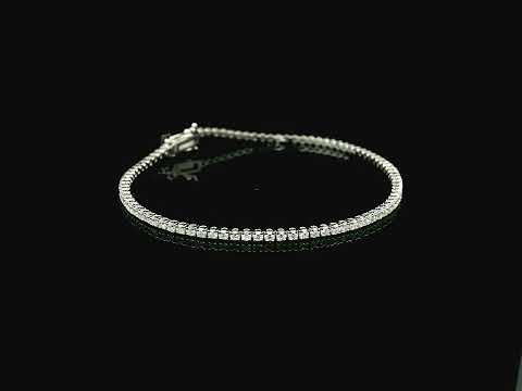 1.84 carat diamond tennis bracelet set in 18K white gold by Emirates Diamonds