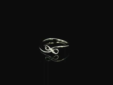 18K white gold infinity diamond ring minimalist design 0.01 carat – Emirates Diamonds