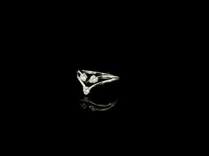 Diamond Ring | Three Stone Diamond Ring | 18K White Gold Fashion Ring