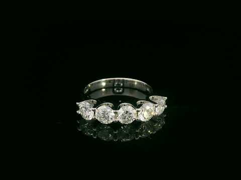 18K white gold diamond band ring with round brilliant diamonds totaling 2.05 carats – Emirates Diamonds