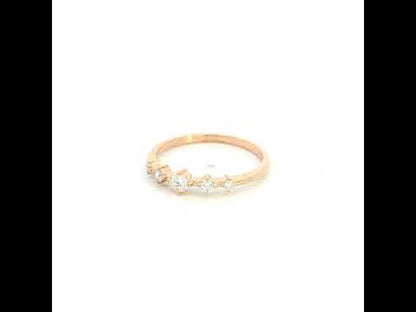 Diamond Stack Ring in 18K Rose Gold
