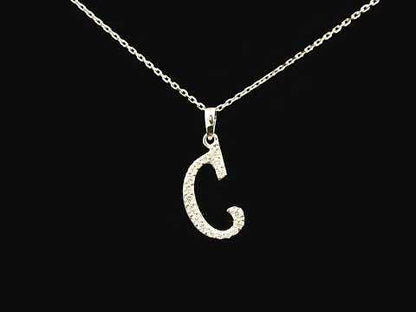 Diamond Initial Pendant Necklace in 18k Gold