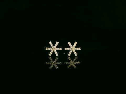 18K yellow gold diamond starburst stud earrings with radiant design – Emirates Diamonds