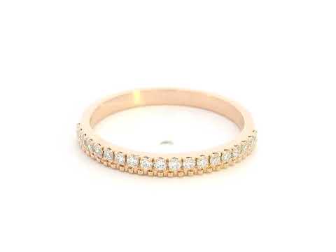 Stackable rose gold diamond ring with 0.20 carat sparkle