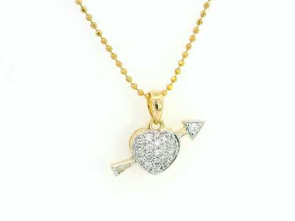 18K Gold Heart and Arrow Diamond Pendant – 0.40 Carat Cluster Design