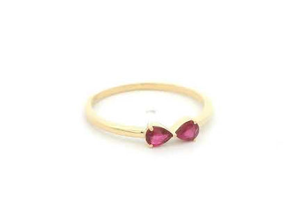 Ruby Bow Ring in 18K Yellow Gold