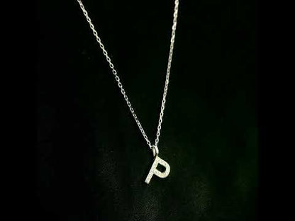 Diamond Initial P Alphabet Pendant In 18k Gold