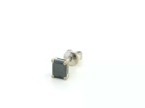 Masculine black diamond stud earring for daily wear or special occasions