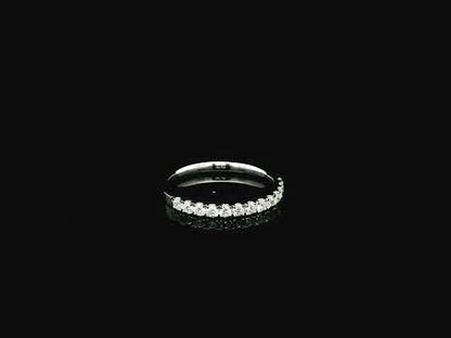 Diamond half eternity ring 0.37 carat in 18K white gold by Emirates Diamonds