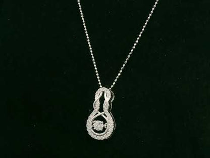 Diamond Drop Pendant in 18K White Gold