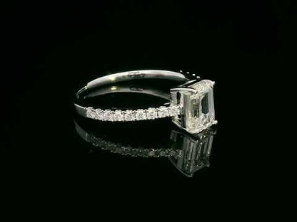 18K Gold Emerald-Cut Diamond Engagement Ring – 1.20 CT Center | Luxury Bridal Jewelry