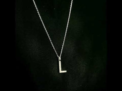 Diamond Initial L Alphabet Pendant In 18k Gold