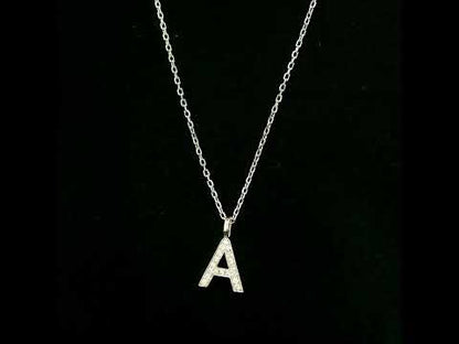 Diamond Initial A Alphabet Pendant In 18k Gold