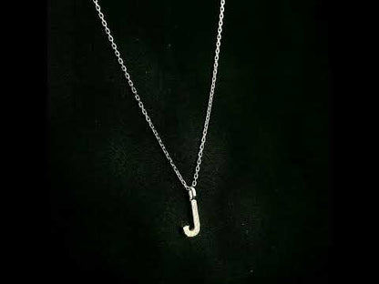 Diamond Initial J Alphabet Pendant In 18k Gold