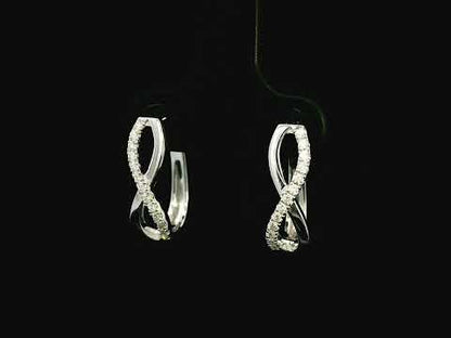 Elegant Infinity Loop Diamond Earrings in 18K Gold