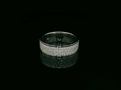 Diamond Pavé Band Ring in 18K White Gold – 0.98 Carat