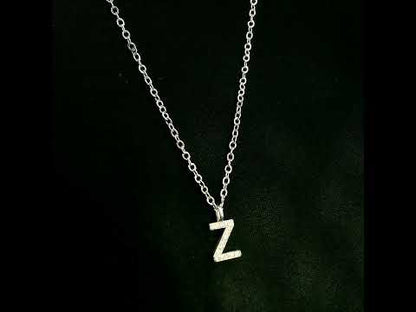 Diamond Initial Z Alphabet Pendant In 18k Gold