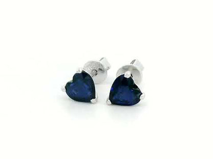 18K Gold Heart-Shaped Sapphire Earrings – 1.29 CT | Elegant Gemstone Jewelry