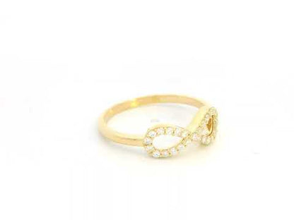 Diamond Infinity Ring in 18K Yellow Gold