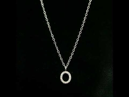 Diamond Initial O Alphabet Pendant In 18k Gold