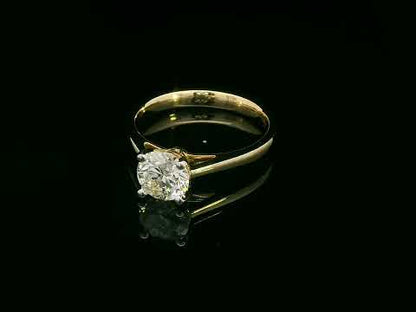 1.20 Carat Solitaire Diamond Engagement Ring – 18K Gold, VS2 Clarity, K Color