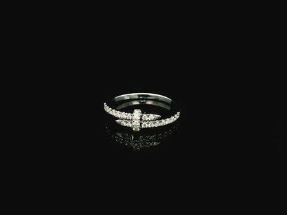 Diamond Wrap Ring in 18K White Gold