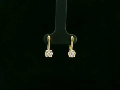 0.38 carat diamond hoop earrings in 18K yellow gold by Emirates Diamonds