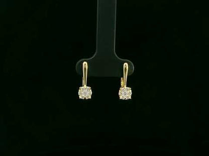 0.38 carat diamond hoop earrings in 18K yellow gold by Emirates Diamonds