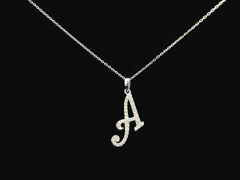 Diamond Initial A Pendant | 18K Gold Letter A – Emiratesdiamonds