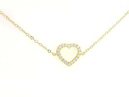 18K Gold Diamond Heart Bracelet | 0.28ct Elegant Diamond Chain Bracelet