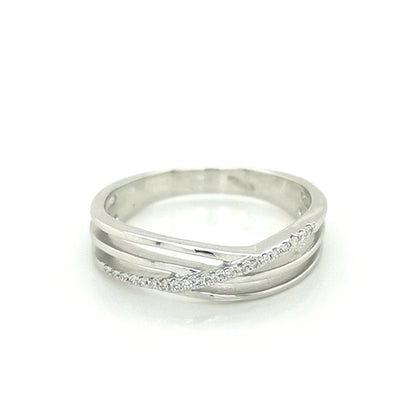 Diamond Ring In 18k White Gold