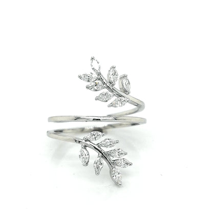 Diamond Dress Ring In 18k White Gold
