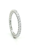 Full Eternity Diamond Ring In 18k White Gold.
