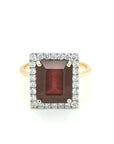 Ruby And Diamond Ring In 18k Yellow Gold.