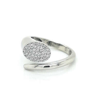 Unisex Chunky, Bold Diamond Ring In 18k White Gold.