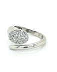 Unisex Chunky, Bold Diamond Ring In 18k White Gold.